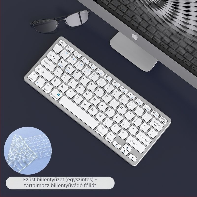 Vezeték nélküli Bluetooth billentyűzet és egér készlet, újratölthető, csendes irodai használatra, notebookhoz és tablethez, USB/2.4G/Bluetooth kapcsolattal