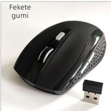 Vezeték nélküli egér 2,4 GHz-es kapcsolattal, USB interfész, 1200 DPI, 6 gomb, kompatibilis laptophoz