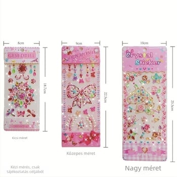 Gyerek DIY készlet: 24 darab akril 3D kristály matrica, kézműves