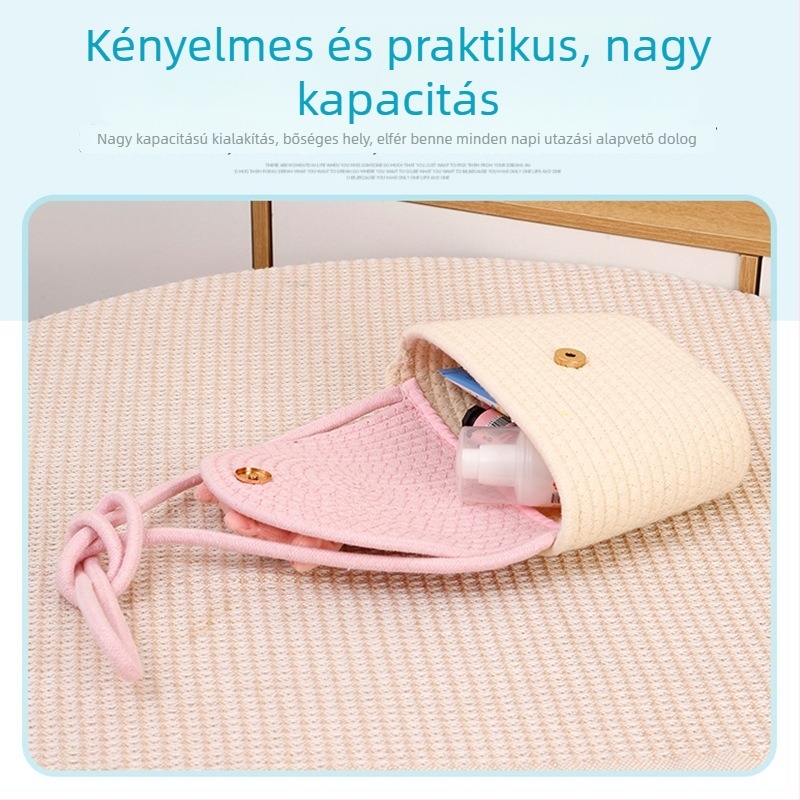 Új női szalma vödrös válltáska, kézzel szőtt, kivágott mintázattal, keresztpántos, nyaralási stílus
