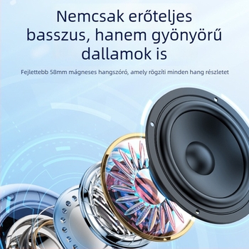 Hordozható vezeték nélküli Bluetooth hangszóró, két hangszóróval, IPX7 vízálló, Bluetooth 5.3, 3W, beépített 1000–1200mAh akkumulátor (10 m hatótáv)