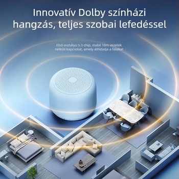 Hordozható vezeték nélküli Bluetooth hangszóró, két hangszóróval, IPX7 vízálló, Bluetooth 5.3, 3W, beépített 1000–1200mAh akkumulátor (10 m hatótáv)