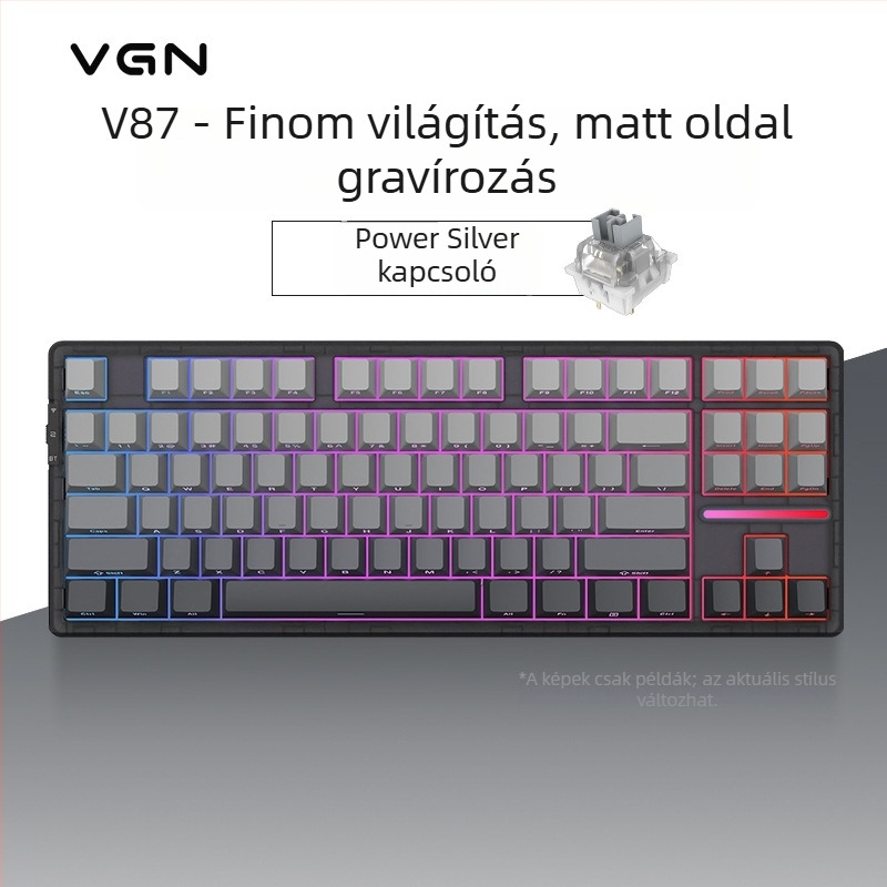 Numerikus billentyűzet három módban, gasket szerkezet, hot-swappable kapcsolók, RGB világítás, mechanikus