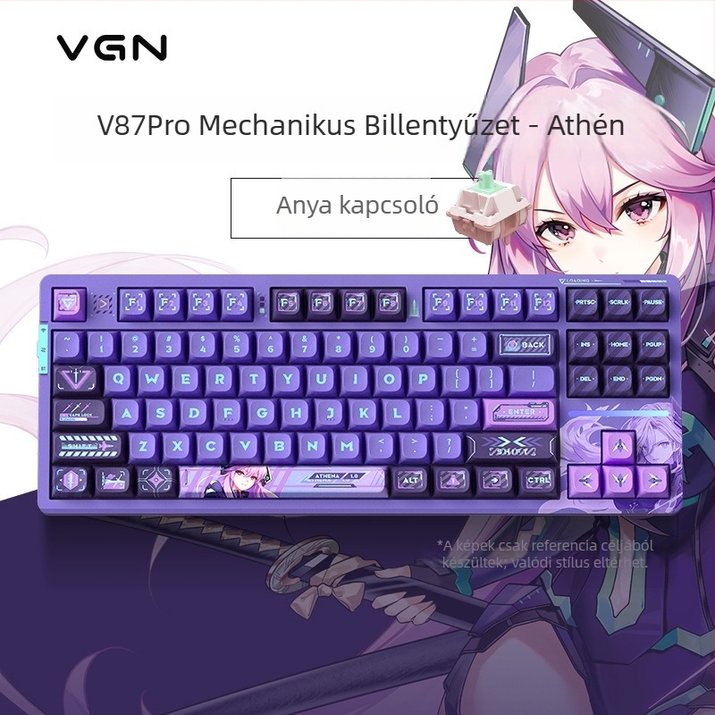 Numerikus billentyűzet három módban, gasket szerkezet, hot-swappable kapcsolók, RGB világítás, mechanikus