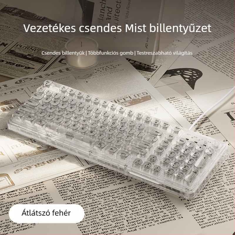 Billentyűzet és egér készlet numerikus billentyzettel, hárommódú csatlakozás, háttérvilágítás nélkül
