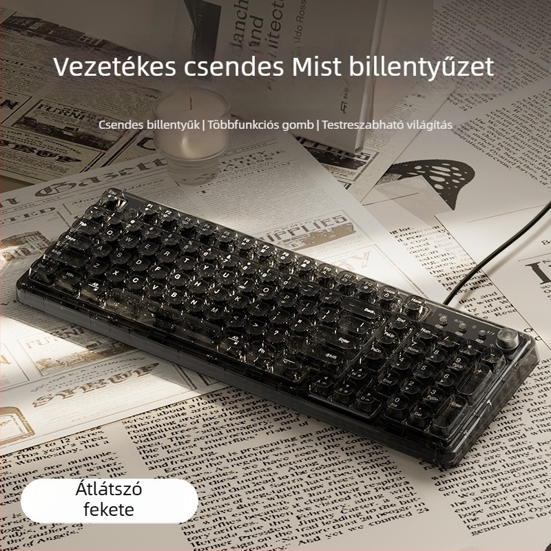Billentyűzet és egér készlet numerikus billentyzettel, hárommódú csatlakozás, háttérvilágítás nélkül