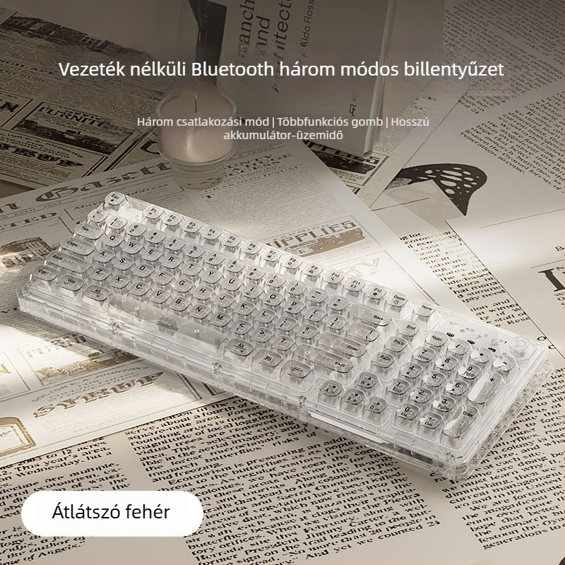 Billentyűzet és egér készlet numerikus billentyzettel, hárommódú csatlakozás, háttérvilágítás nélkül