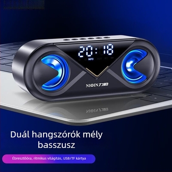 S6 Bluetooth hangsugárzó szubbasszussal, asztali vezeték nélküli hangsugárzó, IPX7 vízálló, frekvenciatartomány 100 Hz–20 kHz, 3.5 mm bemenet