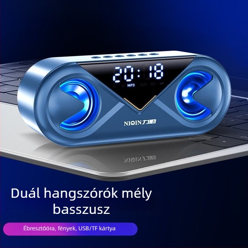 S6 Bluetooth hangsugárzó szubbasszussal, asztali vezeték nélküli hangsugárzó, IPX7 vízálló, frekvenciatartomány 100 Hz–20 kHz, 3.5 mm bemenet