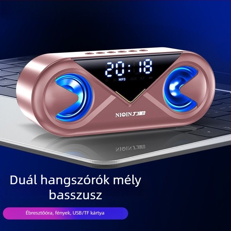 S6 Bluetooth hangsugárzó szubbasszussal, asztali vezeték nélküli hangsugárzó, IPX7 vízálló, frekvenciatartomány 100 Hz–20 kHz, 3.5 mm bemenet