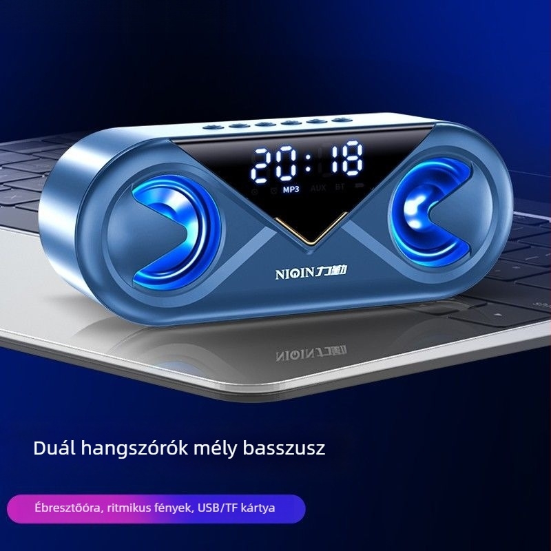 S6 Bluetooth hangsugárzó szubbasszussal, asztali vezeték nélküli hangsugárzó, IPX7 vízálló, frekvenciatartomány 100 Hz–20 kHz, 3.5 mm bemenet