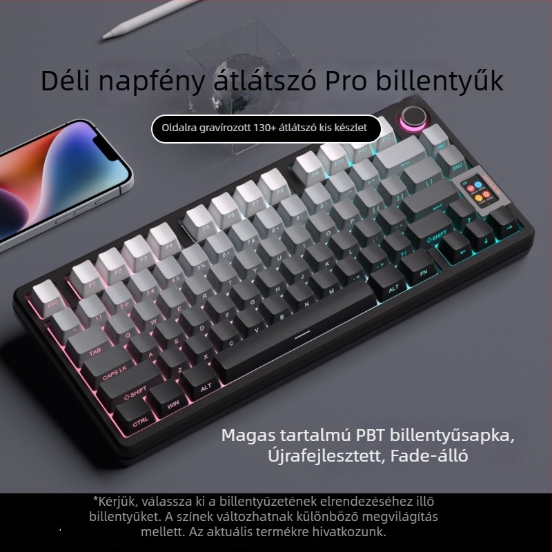 PBT átlátszó oldalsó gravírozott kulcsgomb mechanikus billentyűzethez – rendkívül testreszabható