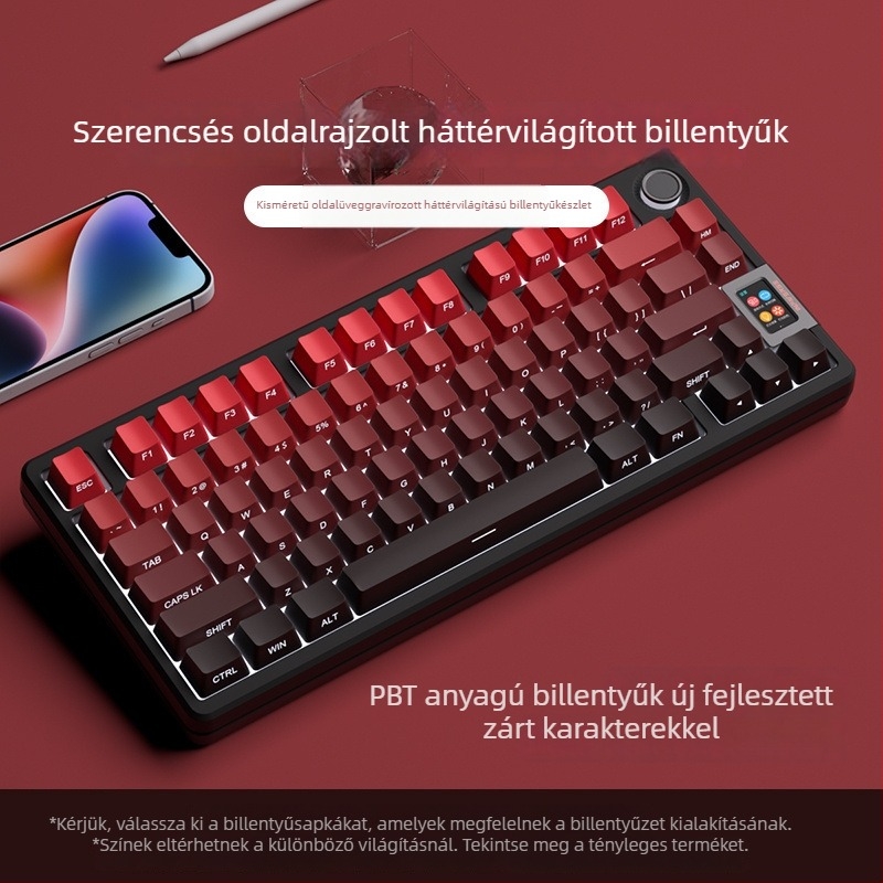 PBT átlátszó oldalsó gravírozott kulcsgomb mechanikus billentyűzethez – rendkívül testreszabható