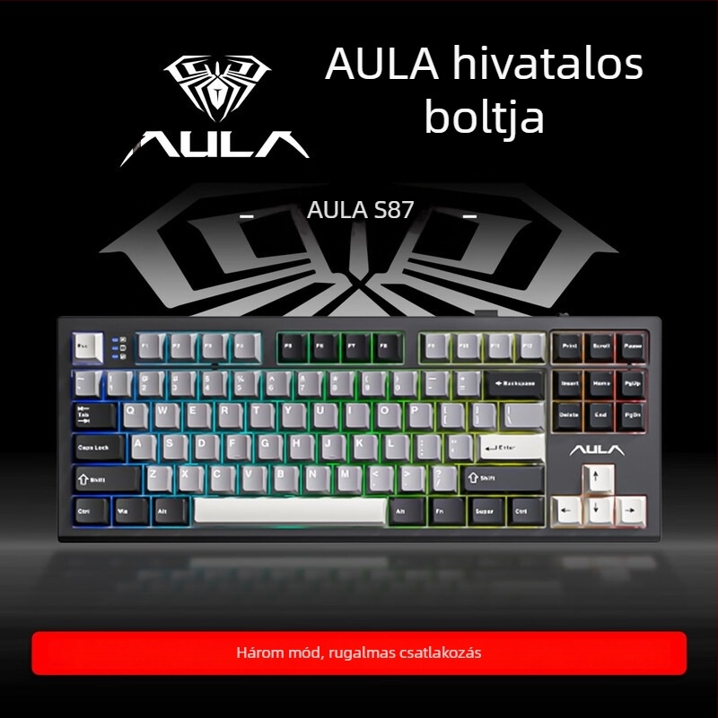 Mechanikus billentyűzet három üzemmóddal (Bluetooth/2.4G USB), hot-swappable kapcsolók, RGB háttérvilágítás, PBT billentyűk