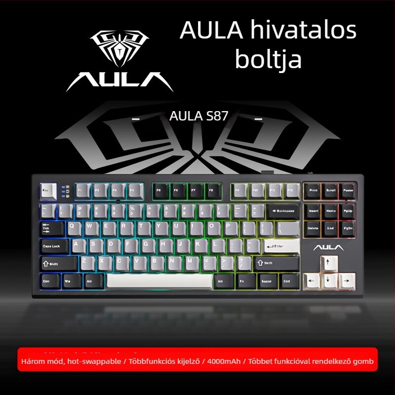 Mechanikus billentyűzet három üzemmóddal (Bluetooth/2.4G USB), hot-swappable kapcsolók, RGB háttérvilágítás, PBT billentyűk