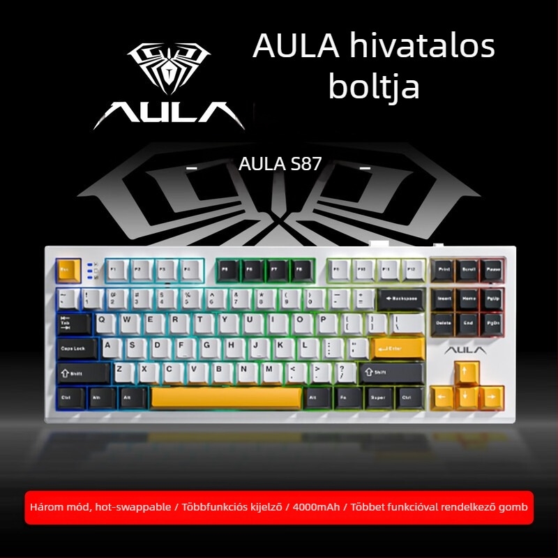 Mechanikus billentyűzet három üzemmóddal (Bluetooth/2.4G USB), hot-swappable kapcsolók, RGB háttérvilágítás, PBT billentyűk