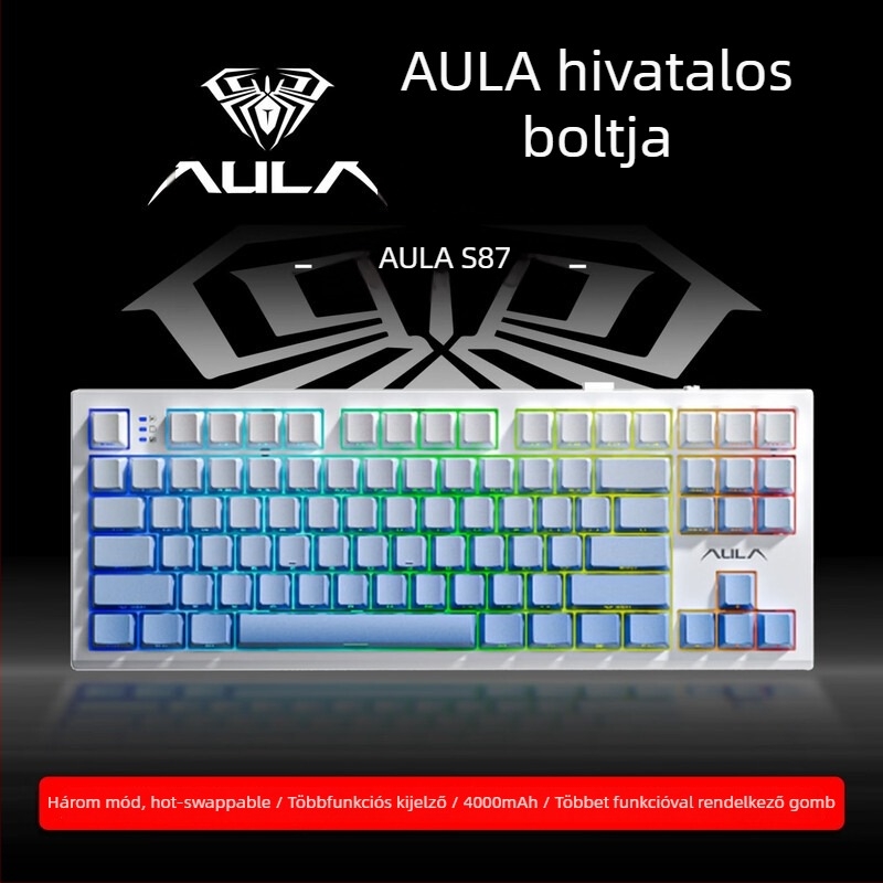 Mechanikus billentyűzet három üzemmóddal (Bluetooth/2.4G USB), hot-swappable kapcsolók, RGB háttérvilágítás, PBT billentyűk