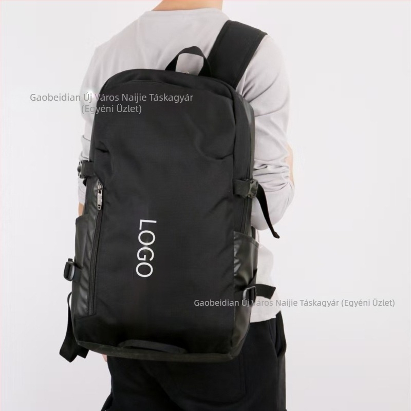 Nylon hátizsák, vízlepergető, 36–55 L kapacitás, kompatibilis 15 hüvelykes laptophoz, görbült vállpántok, utcai stílus