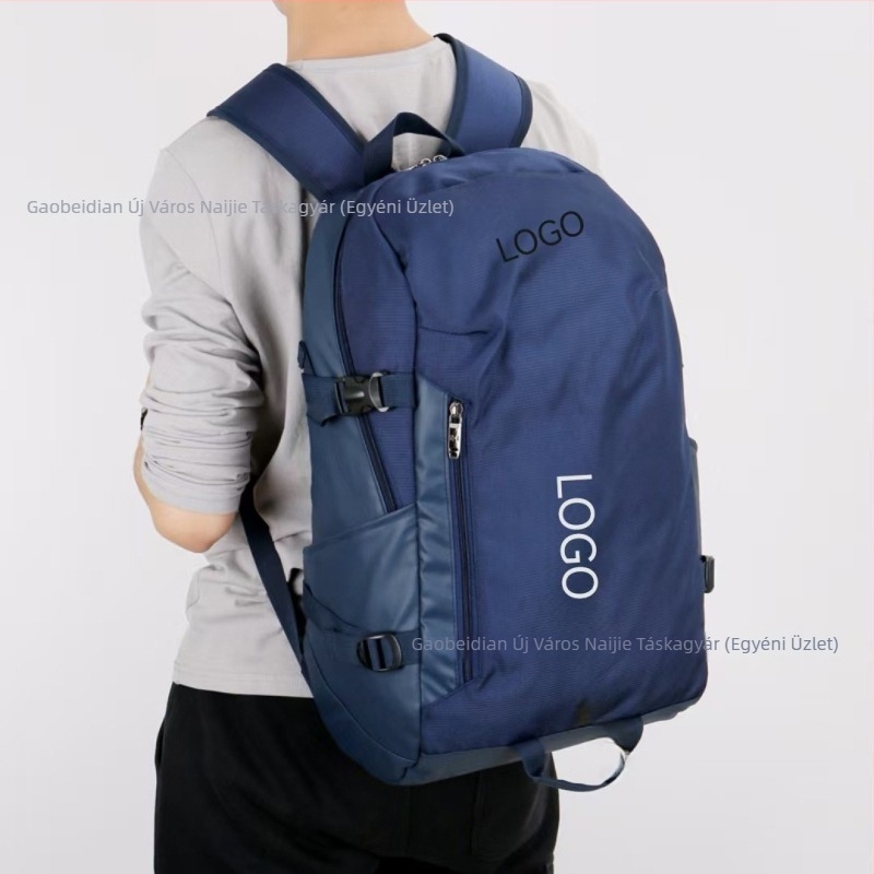 Nylon hátizsák, vízlepergető, 36–55 L kapacitás, kompatibilis 15 hüvelykes laptophoz, görbült vállpántok, utcai stílus