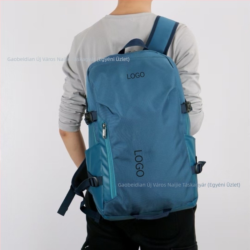 Nylon hátizsák, vízlepergető, 36–55 L kapacitás, kompatibilis 15 hüvelykes laptophoz, görbült vállpántok, utcai stílus