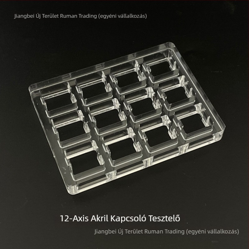 Cherry MX mechanikus billentyűzethez készült akril tesztkeret – numerikus pad, vezetékes csatlakozás