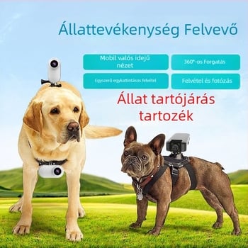 Macska- és kutyabarát akciókamera perspektív videóval, hanggal, vlog mód, nyak- vagy mellkas rögzítés, intelligens operációs rendszer