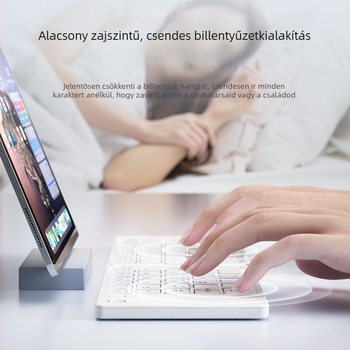 B.O.W Hajlékony Bluetooth billentyűzet és egér készlet, csendes, legfeljebb 87 billentyű, ABS anyag, 2025 modell