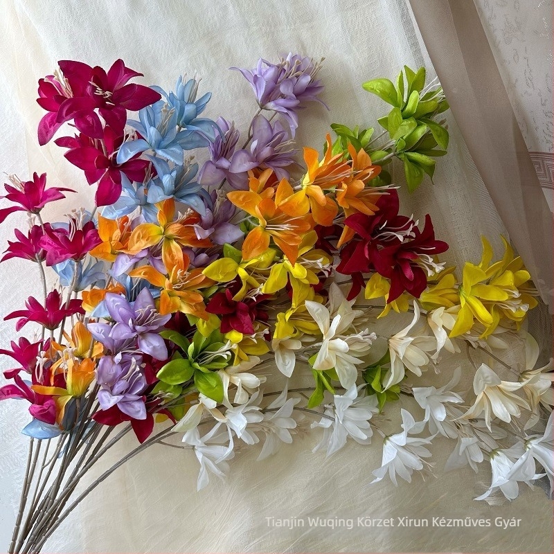 Xin Run szatén orchidea művirág nappali asztali dekorációhoz, esküvői és fotó rekvizíciók, sorozat 3283093