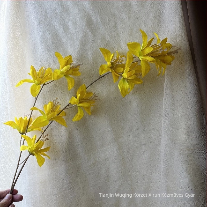 Xin Run szatén orchidea művirág nappali asztali dekorációhoz, esküvői és fotó rekvizíciók, sorozat 3283093