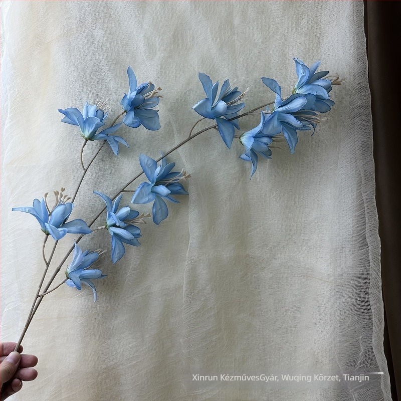 Xin Run szatén orchidea művirág nappali asztali dekorációhoz, esküvői és fotó rekvizíciók, sorozat 3283093