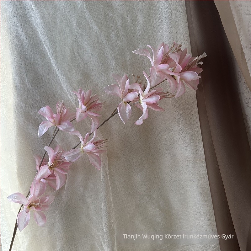 Xin Run szatén orchidea művirág nappali asztali dekorációhoz, esküvői és fotó rekvizíciók, sorozat 3283093