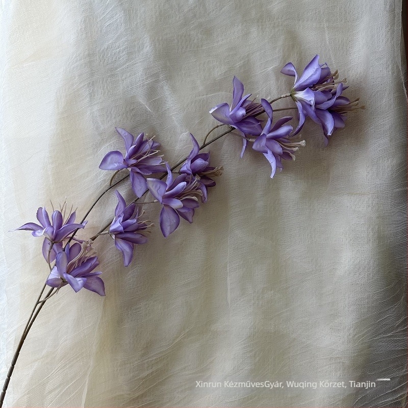 Xin Run szatén orchidea művirág nappali asztali dekorációhoz, esküvői és fotó rekvizíciók, sorozat 3283093