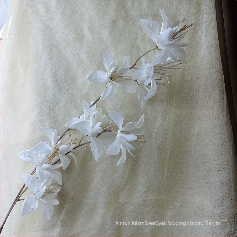 Xin Run szatén orchidea művirág nappali asztali dekorációhoz, esküvői és fotó rekvizíciók, sorozat 3283093