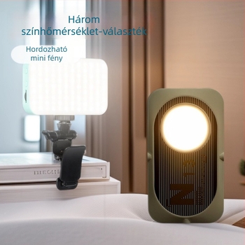 Mini töltőfény fotóhoz, élő közvetítéshez és szelfihez, YOLANS N13, 10–50W, három színhőmérséklet