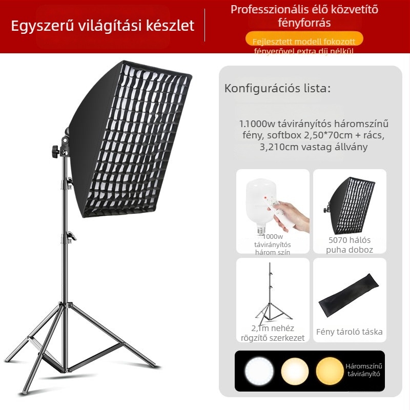 Yu Guang LED élő közvetítéshez világítás portréfotózáshoz — 10–50W, 220V, három színhőmérséklet
