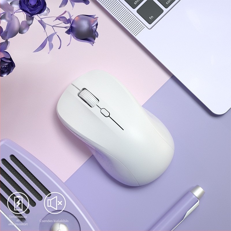 Vezeték nélküli egér vezeték nélküli töltéssel és halk működéssel, USB interfész, 2,4GHz vezeték nélküli kapcsolat, 1000dpi