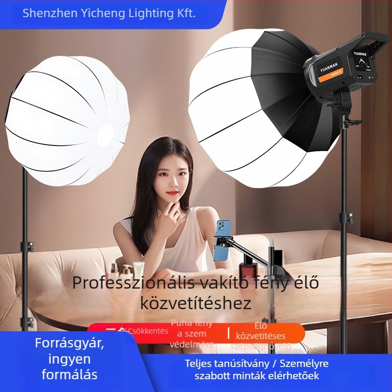 LED kitöltő fény YM-SS-600, 100W, 3 színhőmérséklet, 110-220V, élő fotózáshoz