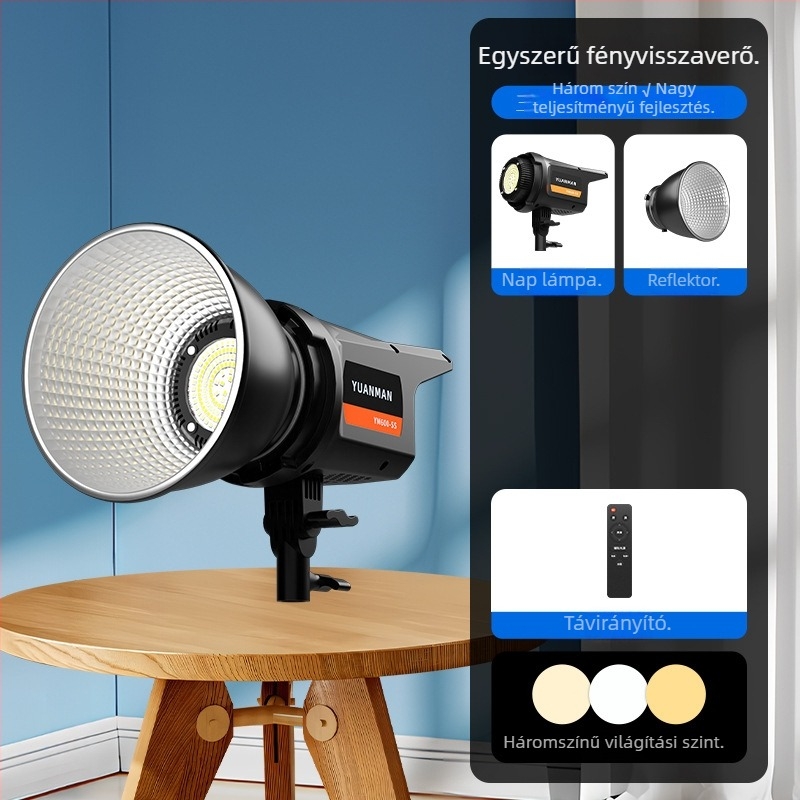 LED kitöltő fény YM-SS-600, 100W, 3 színhőmérséklet, 110-220V, élő fotózáshoz