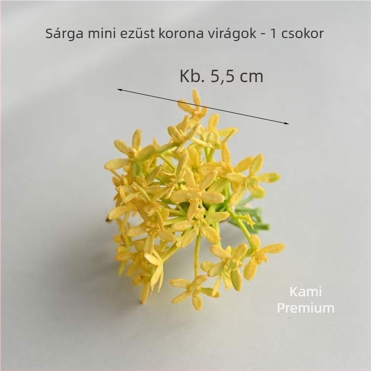 Baba ház mini virág dekoráció, száraz virágok, flockos felület, Daisy variáció