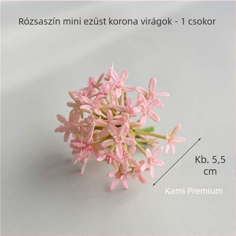 Baba ház mini virág dekoráció, száraz virágok, flockos felület, Daisy variáció