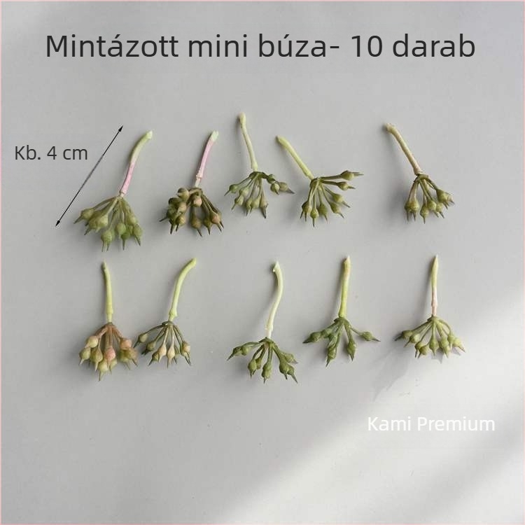 Baba ház mini virág dekoráció, száraz virágok, flockos felület, Daisy variáció