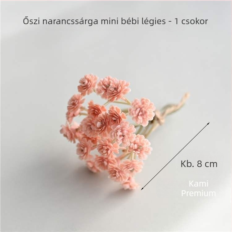 Baba ház mini virág dekoráció, száraz virágok, flockos felület, Daisy variáció