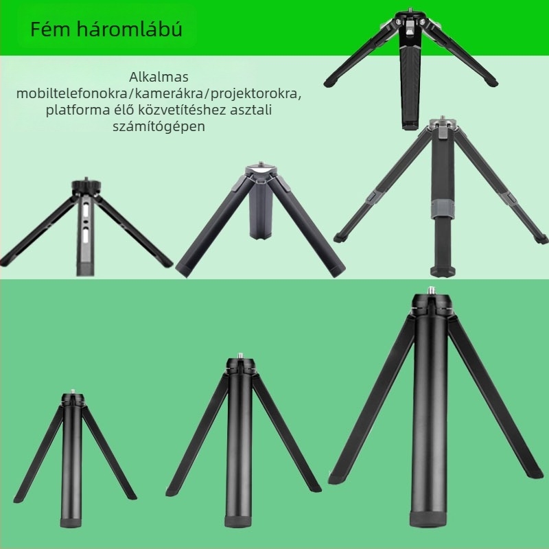 ST100 asztali alumíniumötvözet állvány, kétfokozat teleszkópos magasságbeállítás, 11.5–30 cm, terhelhetőség legfeljebb 2 kg