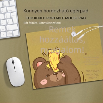 Kis egérpad természetes gumiból, csúszásmentes felület, testreszabható szöveg és logó, asztali mat stílusban