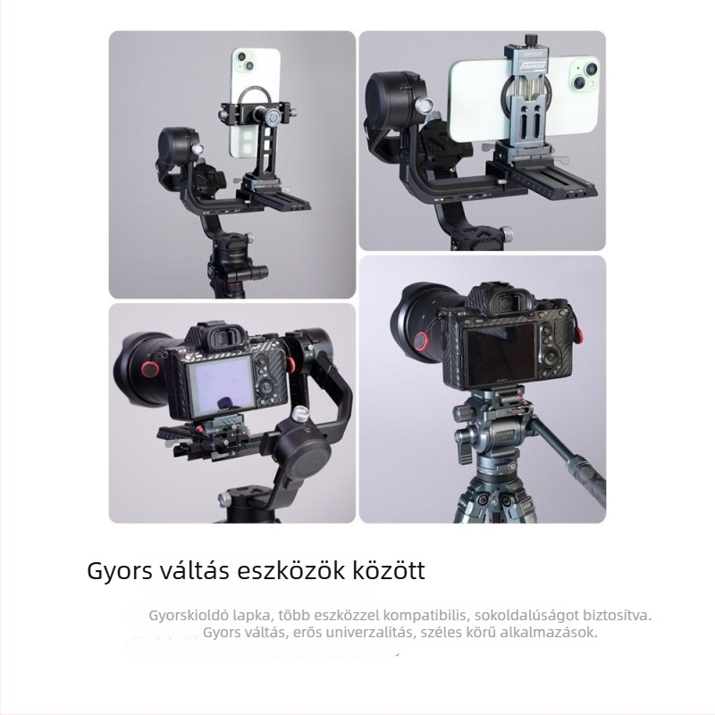 Fém gyorskioldó lemez DSLR-hez, kompatibilis a Zhiyun stabilizátorral és a állványfejjel