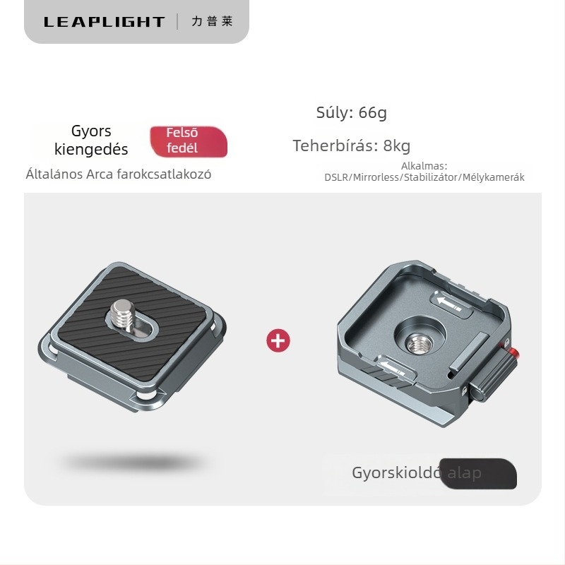 Fém gyorskioldó lemez DSLR-hez, kompatibilis a Zhiyun stabilizátorral és a állványfejjel