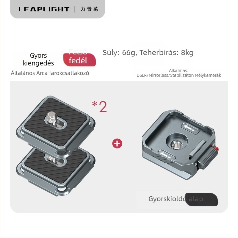 Fém gyorskioldó lemez DSLR-hez, kompatibilis a Zhiyun stabilizátorral és a állványfejjel