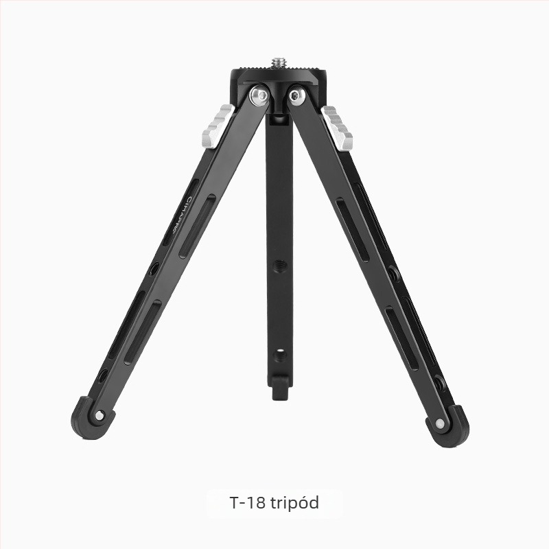 Alumínium ötvözetből készült mini asztali tripod golyófejjel és gyorskioldó lemezzel; teherbírás 3 kg; súly 243 g; 1 részes kompakt kialakítás