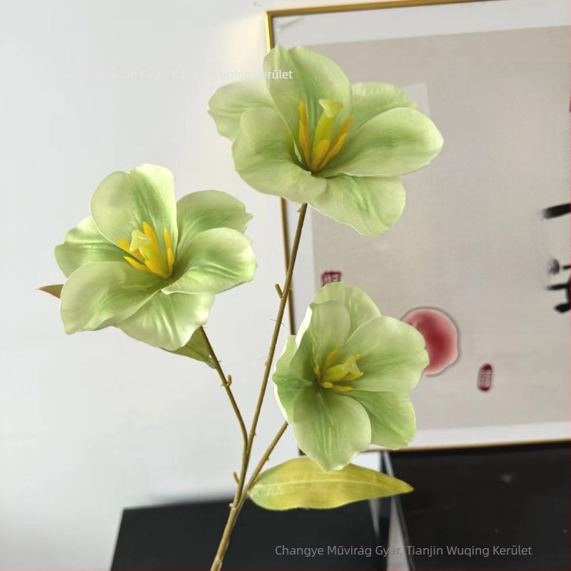 Selyem tulipán, művirág, egyetlen szár, 3D nyomtatott dizájn fotózáshoz