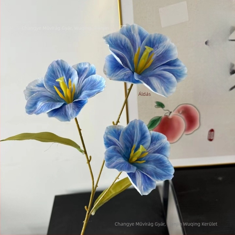 Selyem tulipán, művirág, egyetlen szár, 3D nyomtatott dizájn fotózáshoz